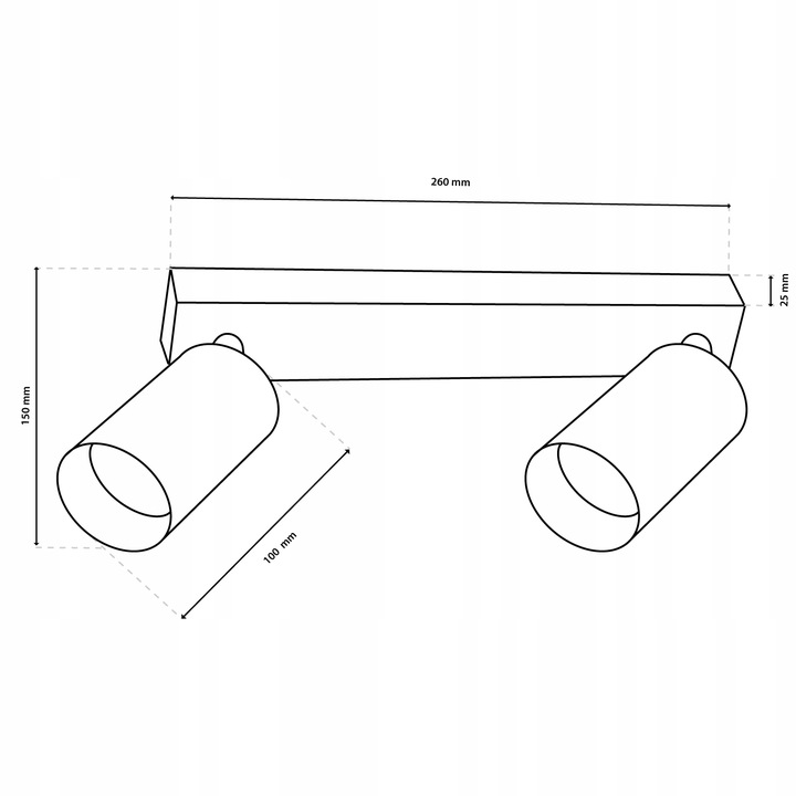 Lampa Sufitowa HALOGENOWA 2X GU10 Reflektor OPRAWA LED SPOT Kinkiet