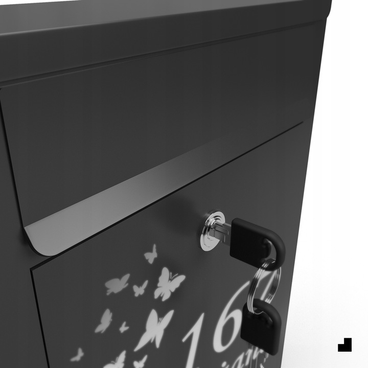 ANTYKOROZYJNA SKRZYNKA NA LISTY Z NUMEREM DOMU | POCZTOWA ADRES |A4