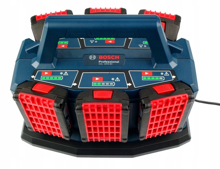 Ładowarka GAL 18V6-80 BOSCH 18V 6-stanowiskowa