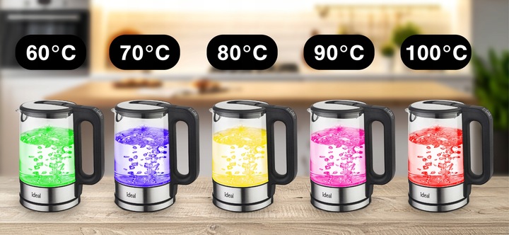 Czajnik elektryczny Ideal IK1103 2200 W 1,7 l czarny