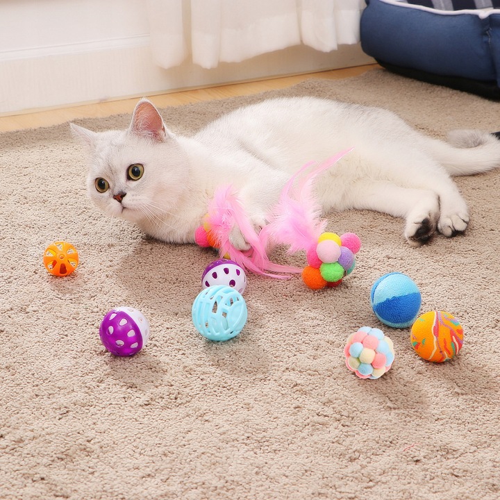 ZESTAW ZABAWEK DLA KOTA ZABAWKI DO TRENINGU KOTÓW 18 SZT