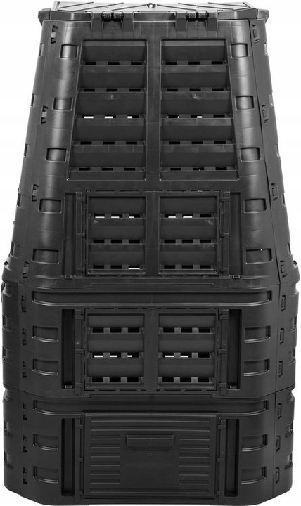 KOMPOSTOWNIK OGRODOWY 1000L CZARNY JEDNOKOMOROWY