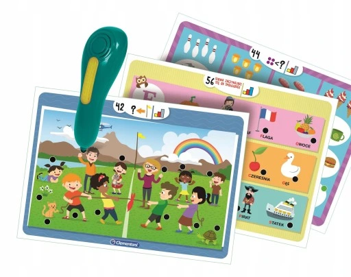 CLEMENTONI MÓWIĄCE PIÓRO ŚWIECI 1000 PYTAŃ PRZEDSZKOLAKA + GRA QUIZ 50653