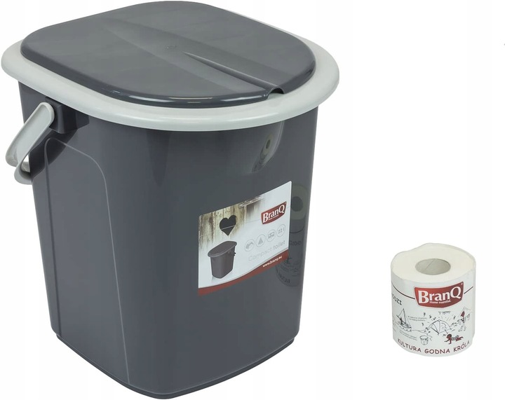 BRANQ - Toaleta turystyczna przenośna - WC na działkę - wiadro - 22 L