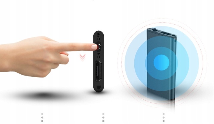 NAJMNIEJSZY MINI MAŁY DYKTAFON URUCHAMIANY NA GŁOS / DŹWIĘK