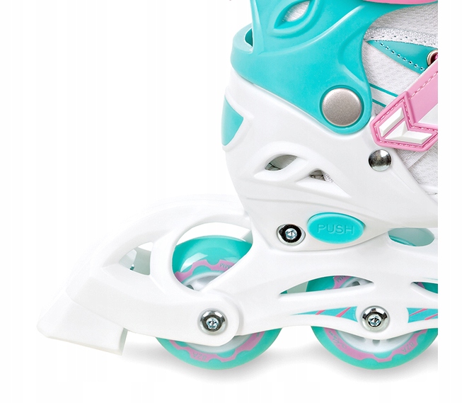 Rolki Regulowane RAVEN Lia Mint 34-37 Kółko LED