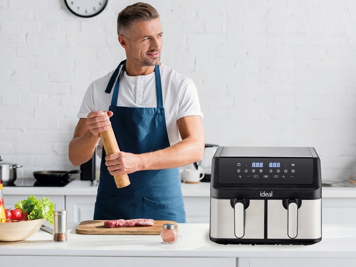 FRYTKOWNICA BEZTŁUSZCZOWA AIR FRYER IDEAL PODWÓJNA 9L