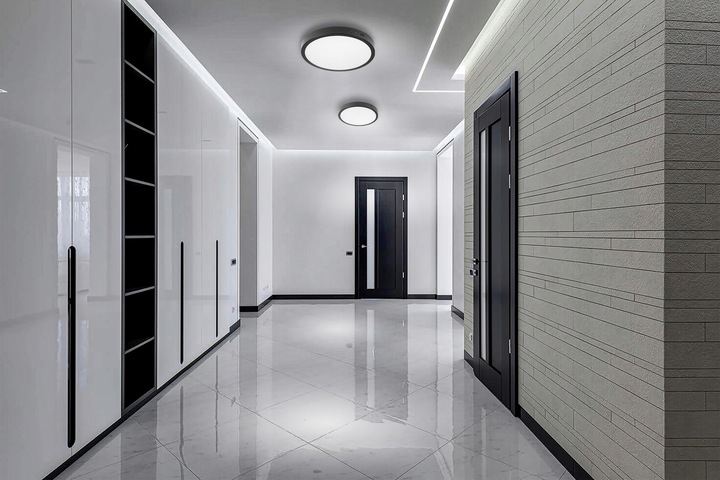 PANEL LED NATYNKOWY plafon sufitowy 18W OKRĄGŁY