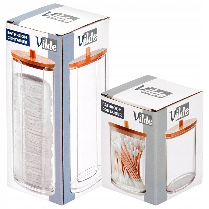 2x Pojemnik ŁAZIENKOWY organizer patyczki płatki kosmetyczne higieniczne