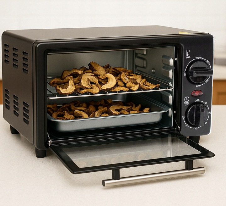Mini piekarnik 10L - suszarka do grzybów - termoobieg rożno światło