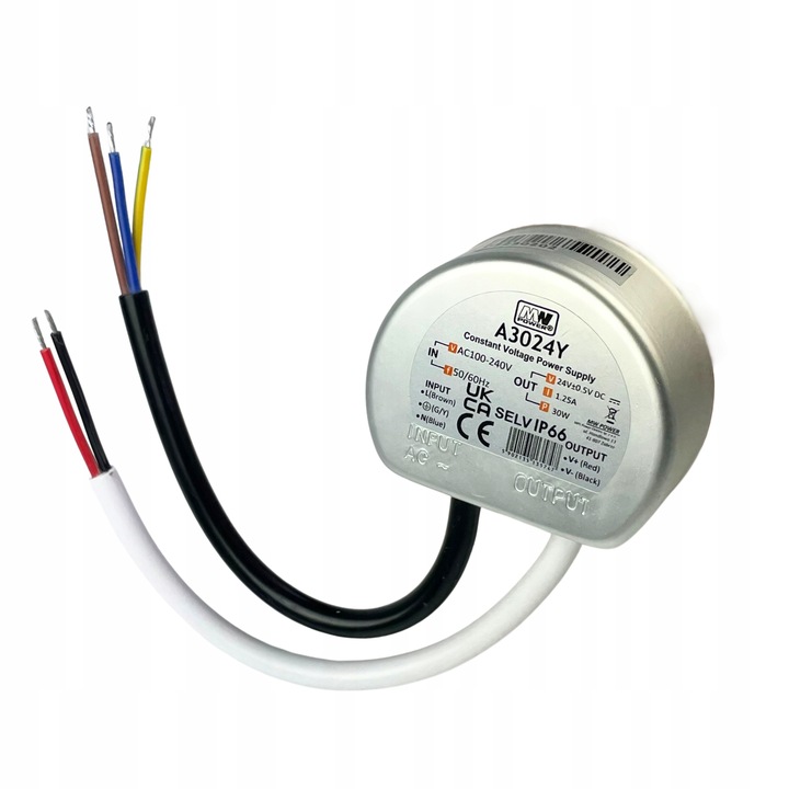 Zasilacz Do Taśmy LED 24V 30W 1A Stałonapięciowy Transformator DC IP66