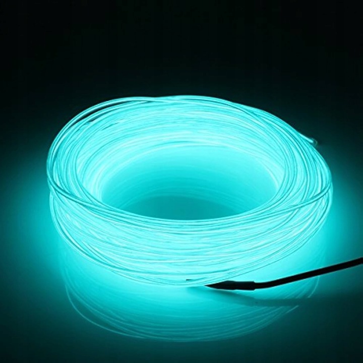 ŚWIATŁOWÓD EL WIRE LED RGB USB OŚWIETLENIE WNĘTRZA AUTA KABINY SAMOCHODU 4m