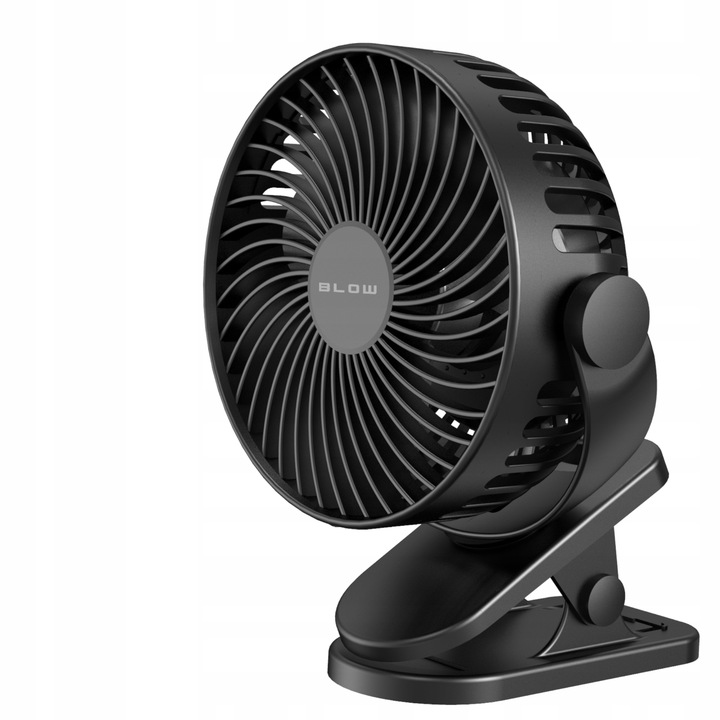 WENTYLATOR BIURKOWY WIATRAK PRZENOŚNY USB KLIPS AKUMULATOR 2400mAh 4