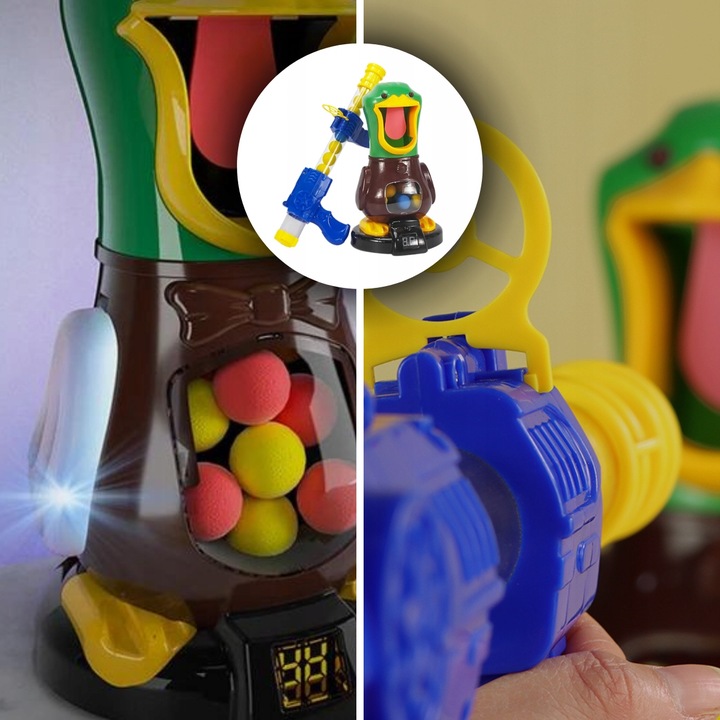 GŁODNA KACZKA STRZELANIE DO CELU PISTOLET ZABAWKOWY 2X GRA ZRĘCZNOŚCIOWA