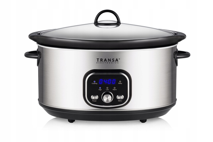 WOLNOWAR Garnek ceramiczny z PROGRAMATOREM SlowCooker TRANSA 6,5L 320W