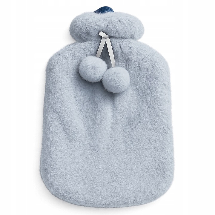 Duży termofor gumowy w pokrowcu ogrzewacz pluszowy w sweterku na wodę XXL