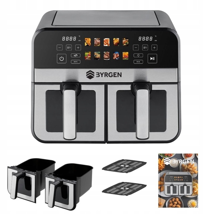 Air Fryer dwukomorowy 9L frytkownica beztłuszczowa dual 2400W suszarka