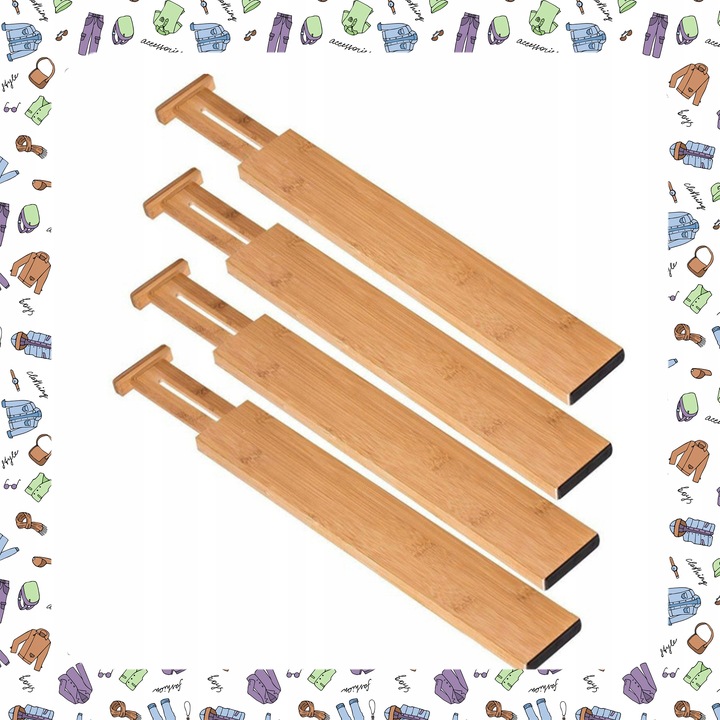 4x ORGANIZER DO SZUFLADY SZUFLAD PRZEGRÓDKA SEPARATOR PRZEGRODY