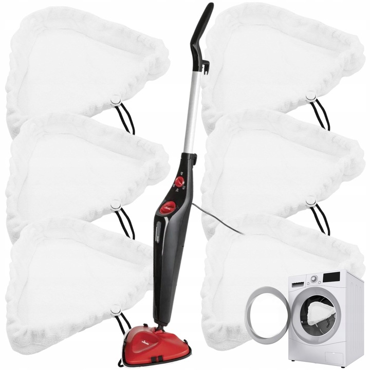 6 x NAKŁADKI WKŁAD do MOPA PAROWEGO 100% MIKROFIBRY UNIWERSALNE