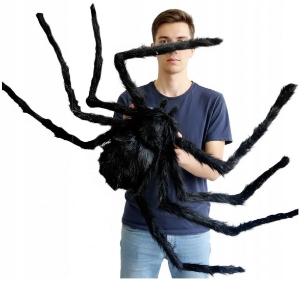 PAJĄK GiGANT HALLOWEEN WŁOCHATY STRASZNY Dekoracja Ozdoba Olbrzymi
