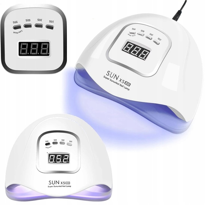Lampa Do Paznokci Manicure Profesjonalna Mocna UV/LED SUN x5 Max 80W