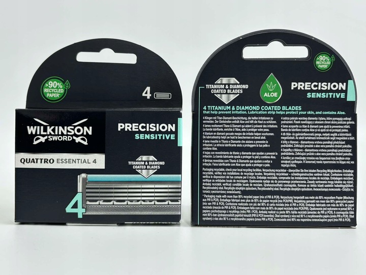 WKŁADY DO MASZYNKI Wilkinson Sword Quattro ESSENTIAL 4 Sensitive 4 sztuki