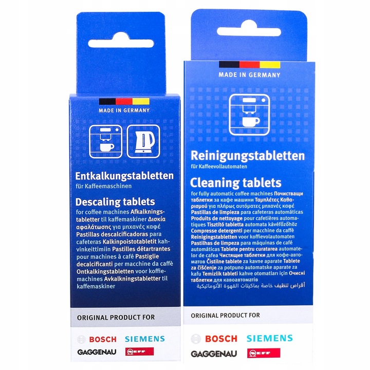 Bosch Siemens odkamieniacz do ekspresu + tabletki do czyszczenia