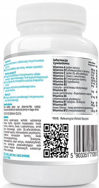 WISH Multiwitamina witaminy dla dzieci 120 tab.