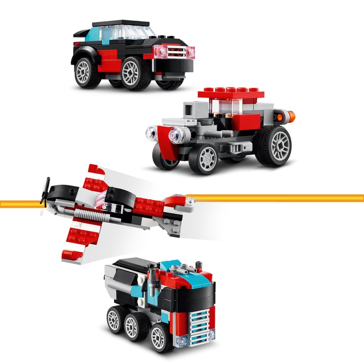 LEGO Creator 3in1 31146 Samochód Ciężarówka helikopter Cysterna SUV Samolot