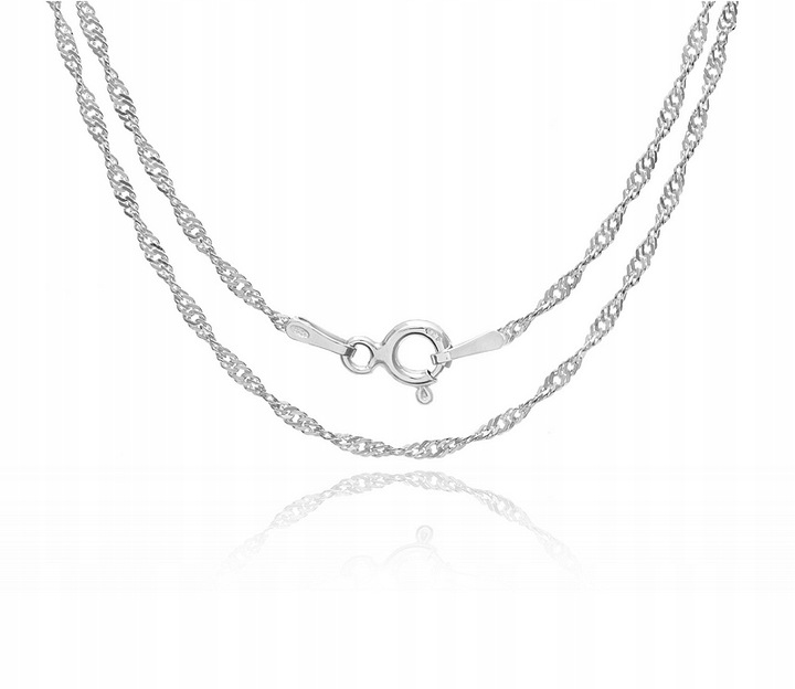 SINGAPUR SREBRNY ŁAŃCUSZEK 60 CM DAMSKI 1,4 MM 925