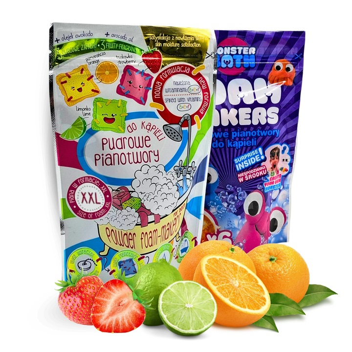 Zestaw do kąpieli dla dzieci Pianotwory i kule do kąpieli z zabawkami