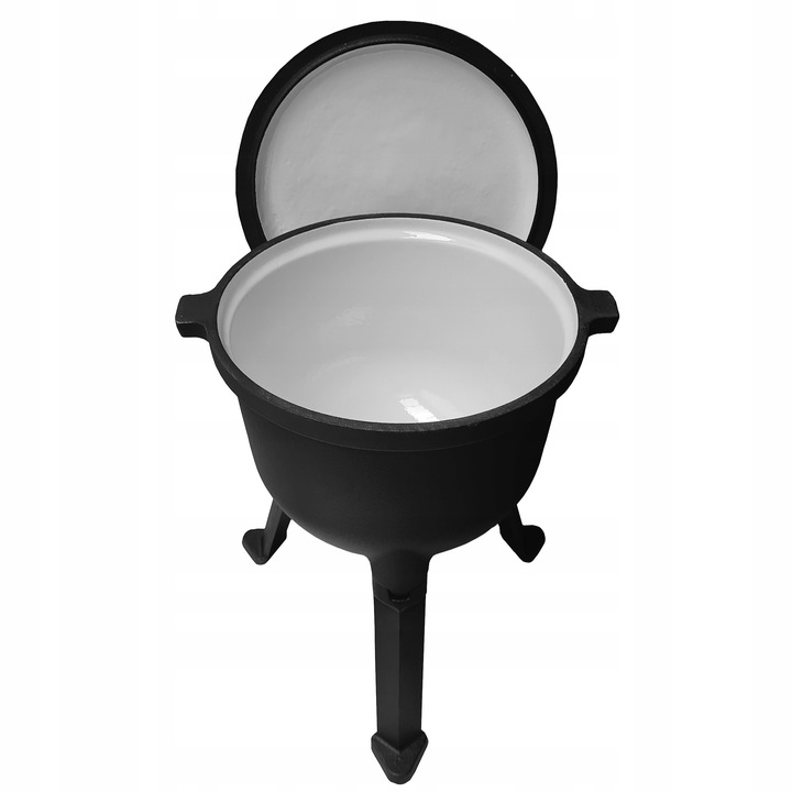 Kociołek myśliwski żeliwny Emaliowany 11L garnek ognisko grill