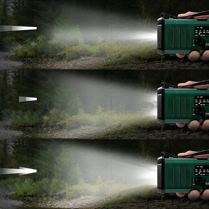 PRZENOŚNE RADIO SOLARNE KORBKA ALARM DYNAMO AWARYJNE LATARKA 10000mAh