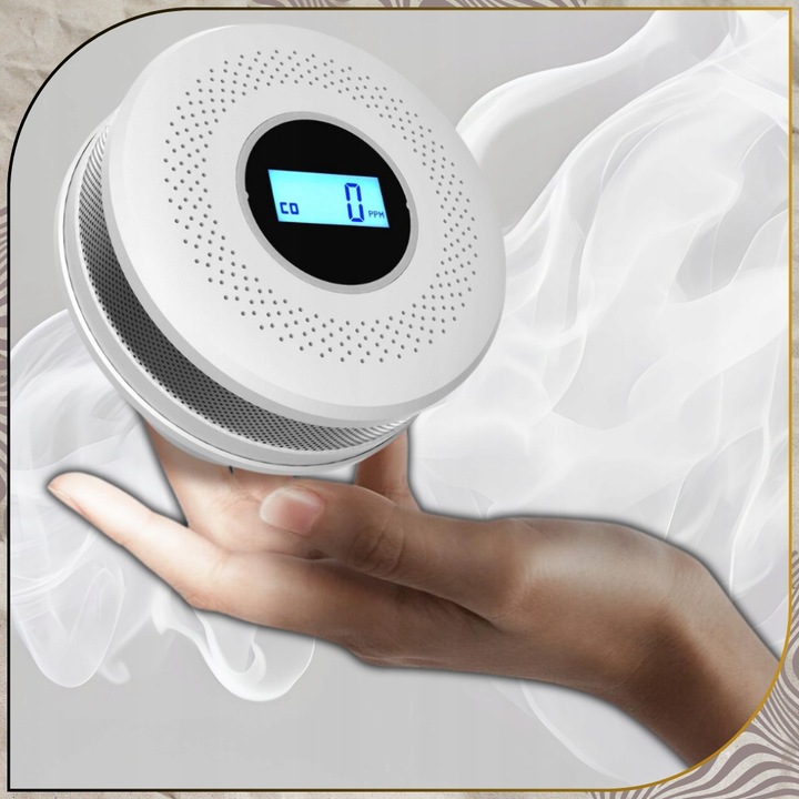 Czujnik czadu i dymu tlenku węgla pożaru ognia JKD 512COM