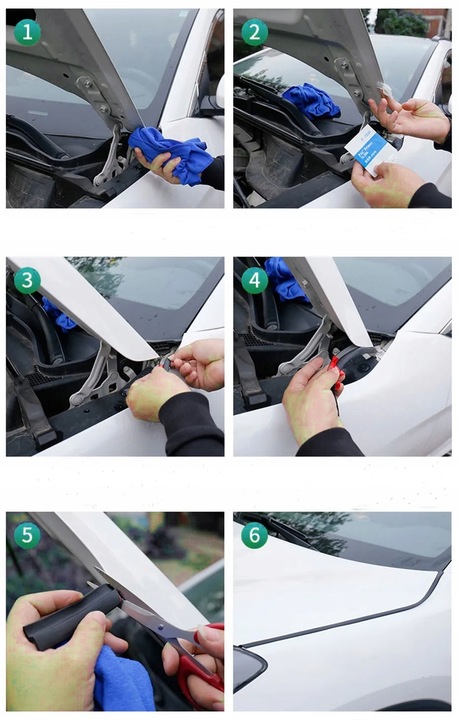 Uniwersalna uszczelka osłona krawędzi drzwi odbojnik maski- typ Z - 4M