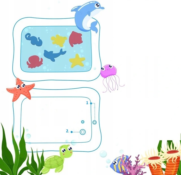 Dmuchana Mata Wodna Sensoryczna Dla Niemowląt Mata Wodna XXL 69cm