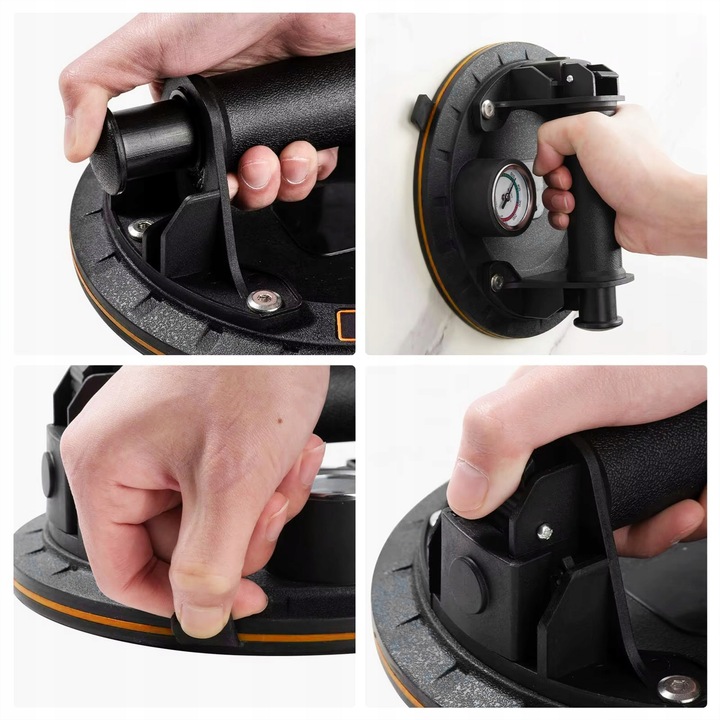 PRZYSSAWKA PRÓŻNIOWA UCHWYT DO PŁYTEK GLAZURY SZYB Z POMPKĄ I