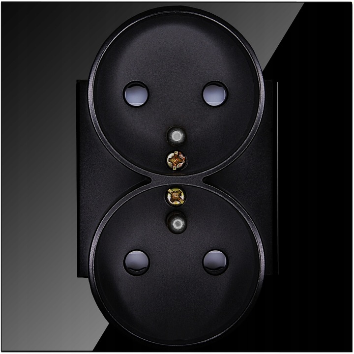 Gniazdo Gniazdko z Bolcem Podwójne Szklane z Uziemieniem Szkło MIUUN