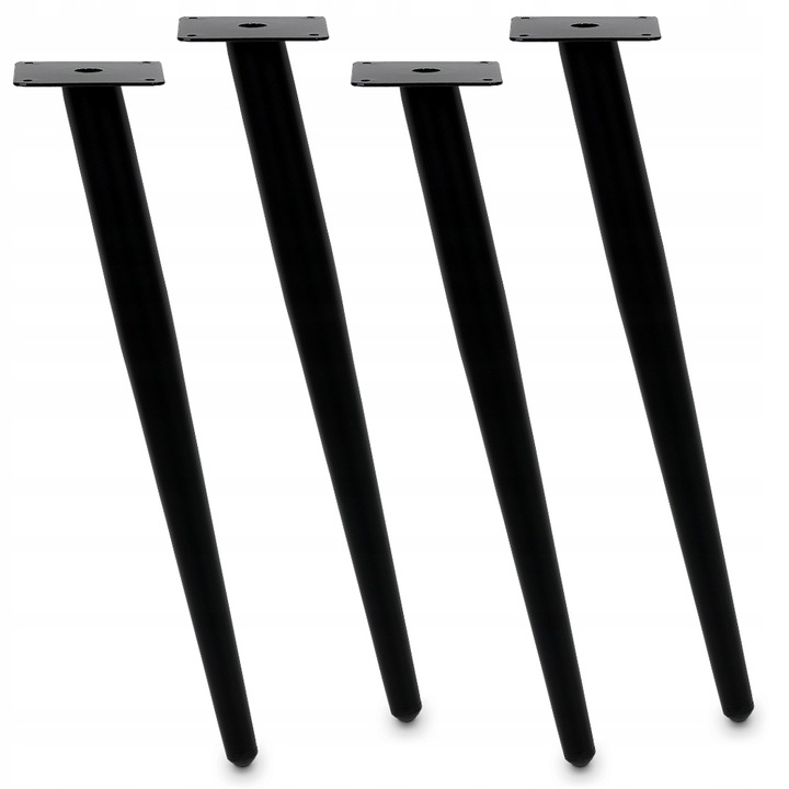 4x NÓŻKA MEBLOWA CZARNA NOGA DO MEBLI METALOWA NÓŻKA DO STOLIKA LOFT