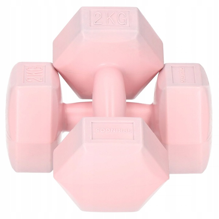 HANTLE 2x2kg ZESTAW CIĘŻARKI HANTELKI DO ĆWICZEŃ W DOMU HEKSAGONALNE