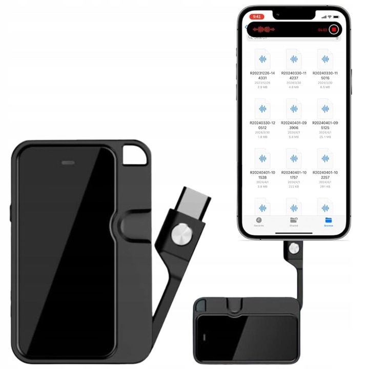 DYKTAFON SZPIEGOWSKI MINI CYFROWY PODSŁUCH MAŁY PENDRIVE 32GB BRELOK