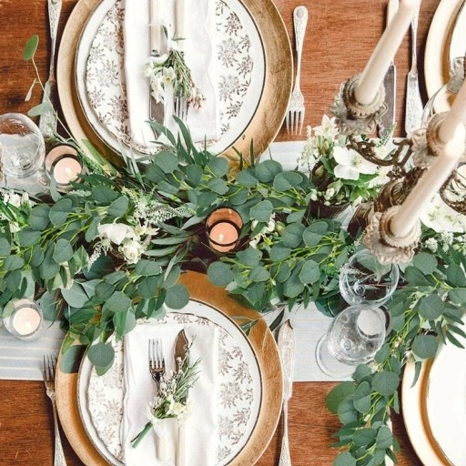 Girlanda Eukaliptus Bluszcz Sztuczne Zielone Listki Komunia Wesele 2 Metry