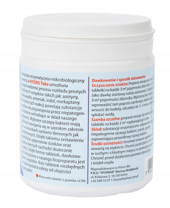 TABLETKI DO SZAMBA BAKTERIE DO OCZYSZCZALNI EKOLOGICZNEJ PREPARAT DO