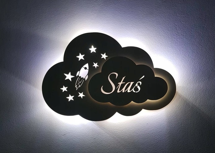 Lampka nocna LED CHMURKA -Gwiazdki z imieniem