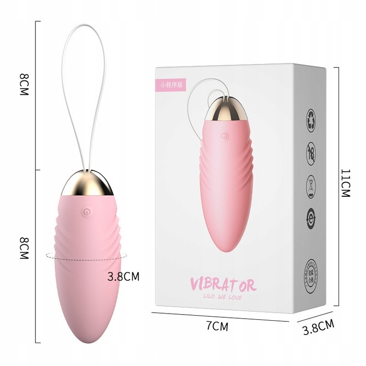 WIBRATOR STEROWANY APLIKACJĄ WIBRUJĄCE JAJKO BULLET APP