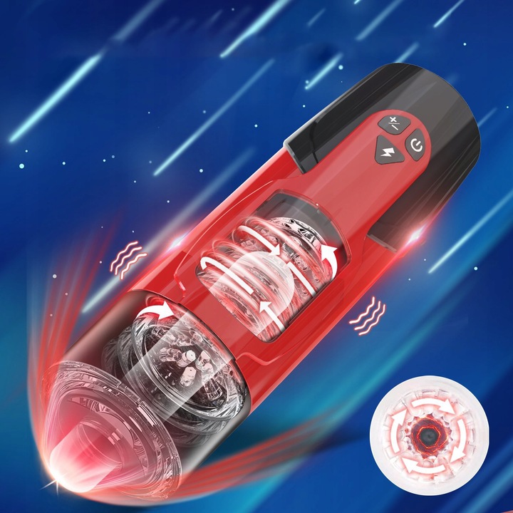 AUTOMATYCZNY MASTURBATOR MĘSKI SSĄCO ROTUJĄCY DLA MĘŻCZYZN POSUWISTY