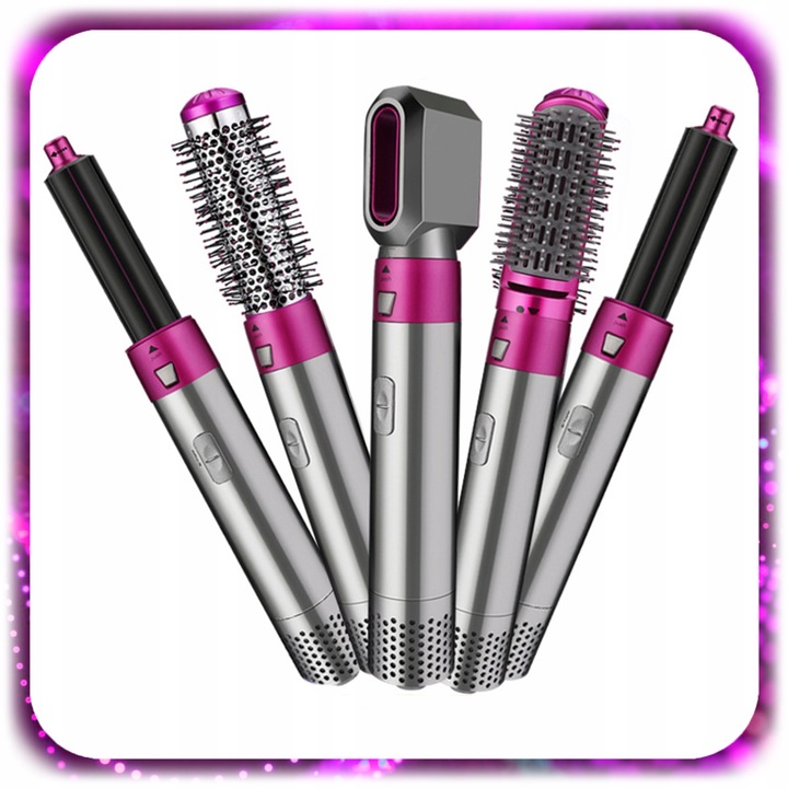 Lokówko-suszarka 5w1 Wielofunkcyjna JONIZACJA SZCZOTKA LOKI REGULACJA 1000W