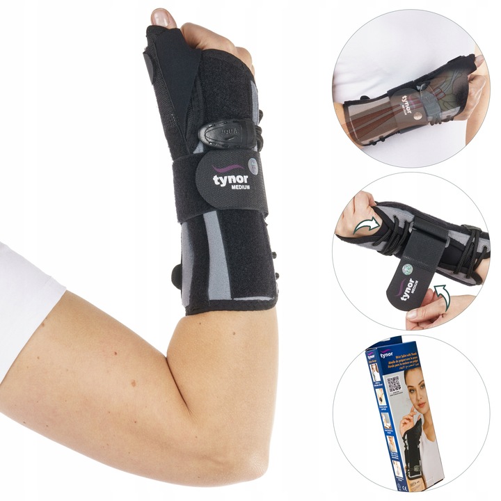 STABILIZATOR NADGARSTKA DŁONI OBEJMUJĄCY KCIUK ORTEZA STAWU NADGARSTKOWEGO