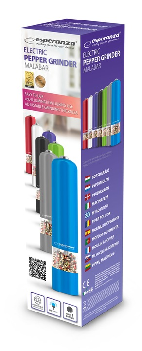 2x ELEKTRYCZNY MŁYNEK ROZDRABNIACZ DO MIELENIA PIEPRZU SOLI PRZYPRAW