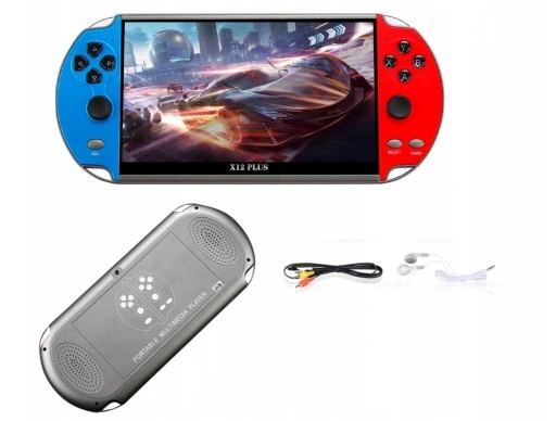 PRZENOŚNA KONSOLA X12 PLUS 5000 GIER 32GB 7 CALI POLSKIE MENU